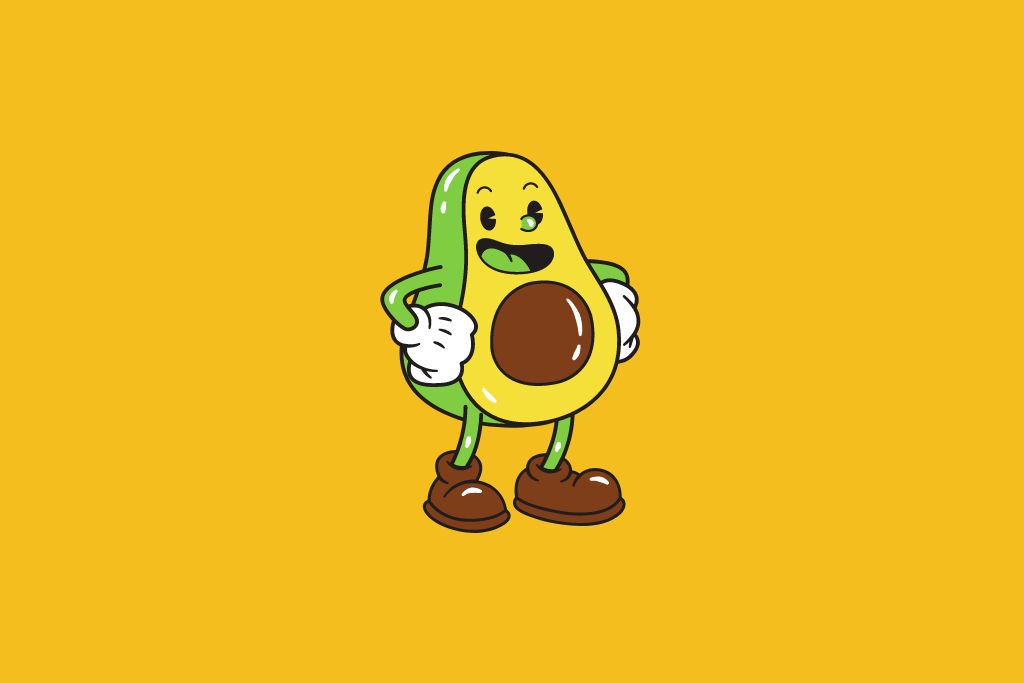 a happy avocado