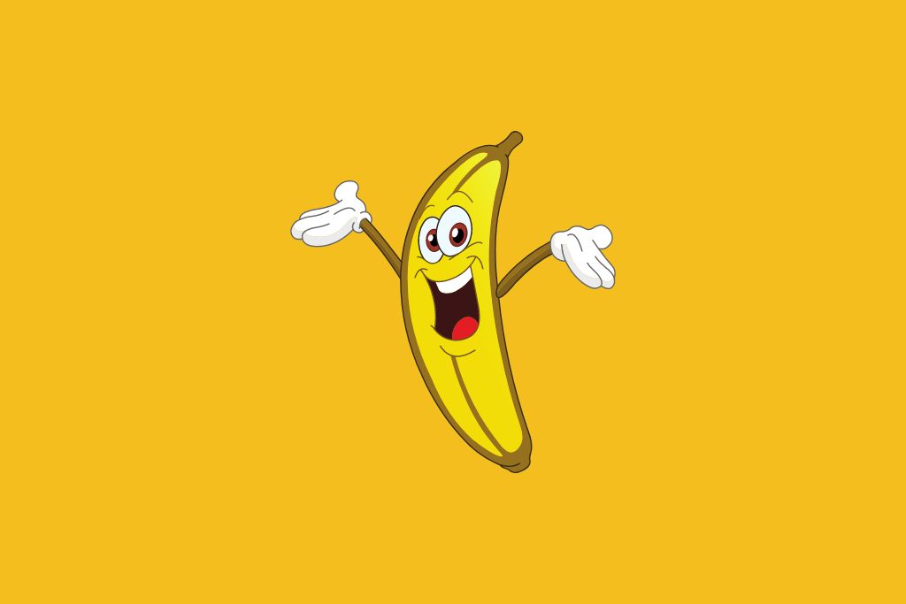 a happy banana