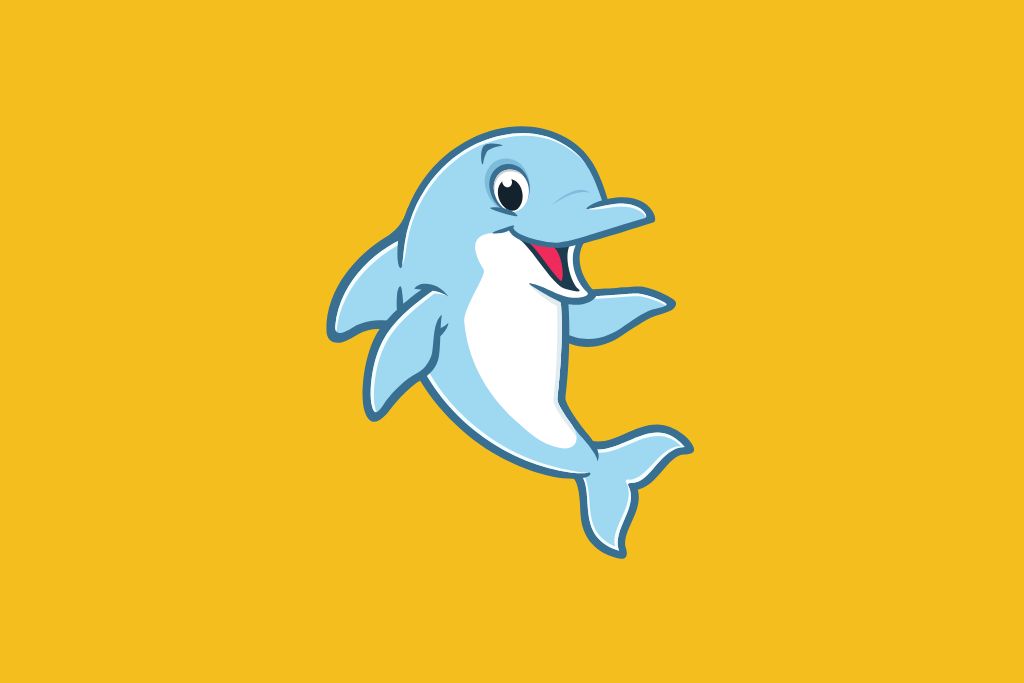 a laughing dolphin