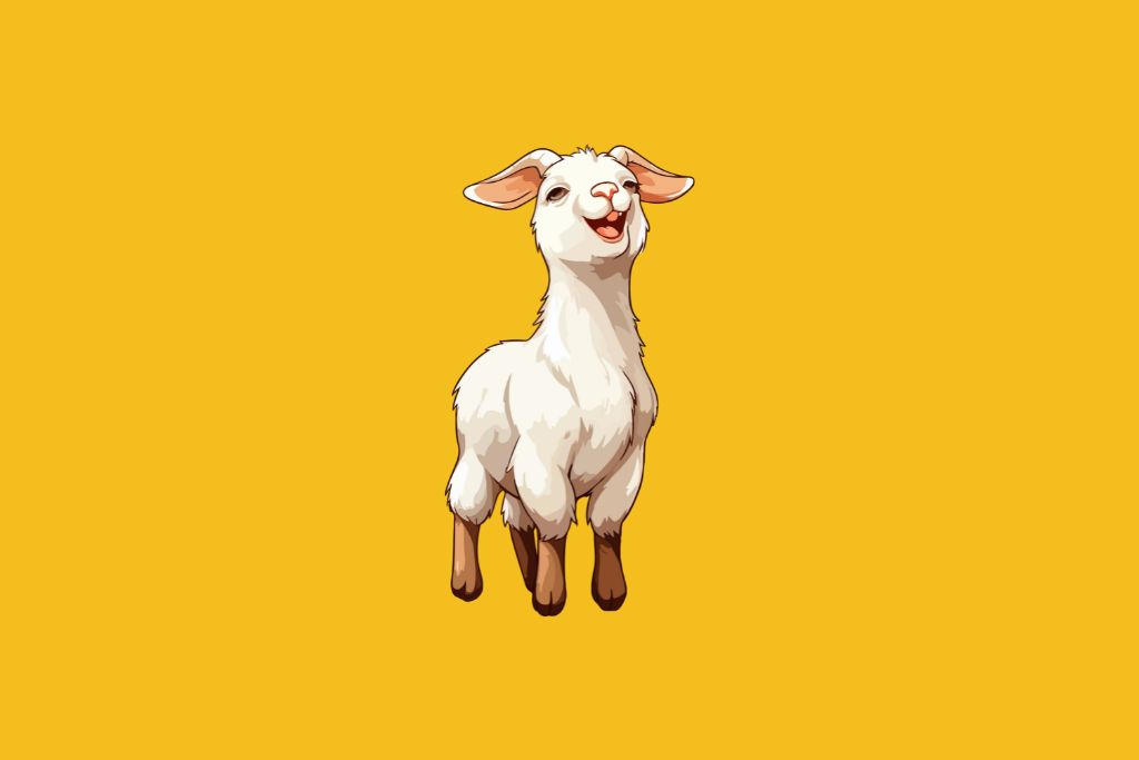 a happy goat