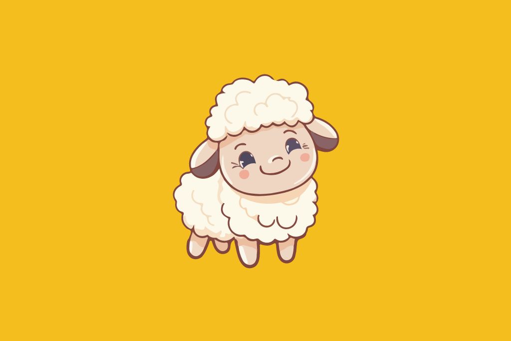 a happy lamb