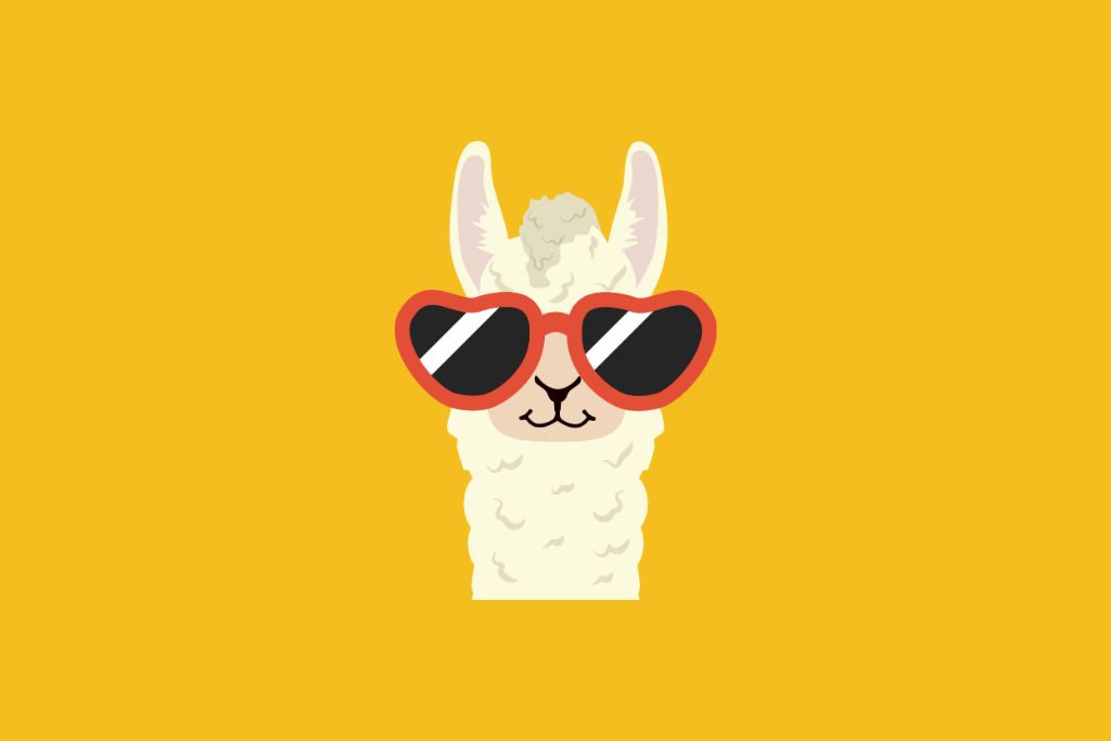 Llama wearing glasses