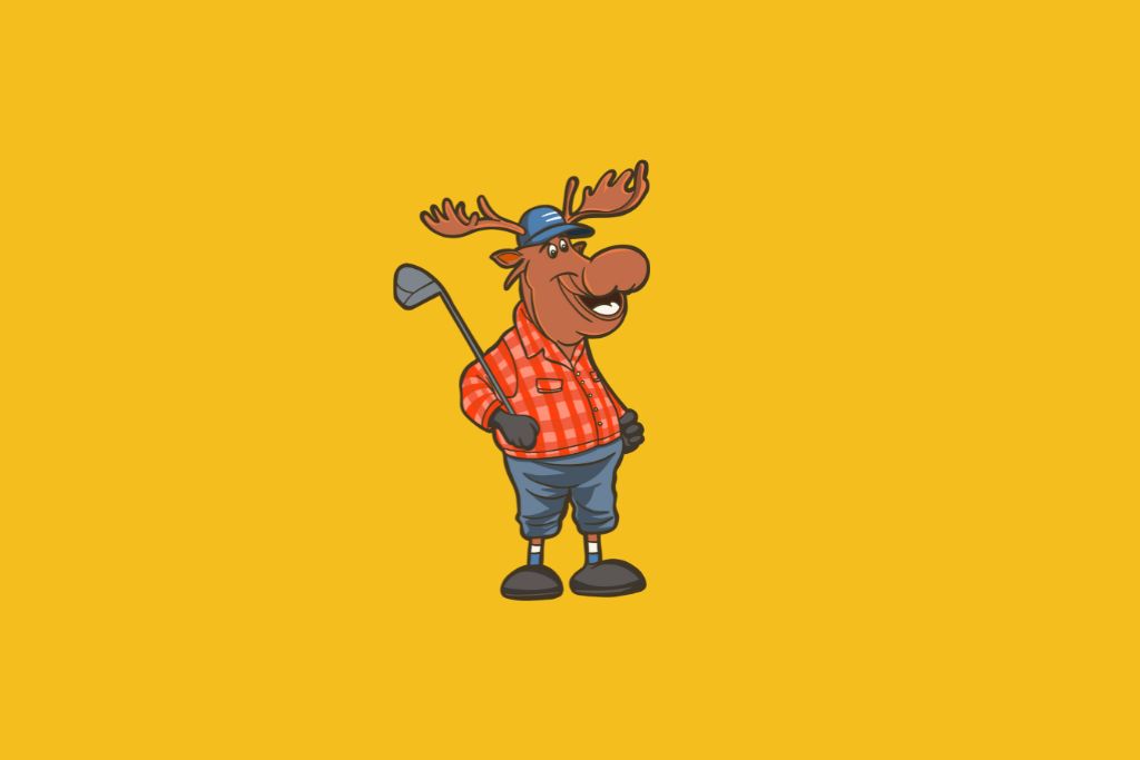 moose playing golf