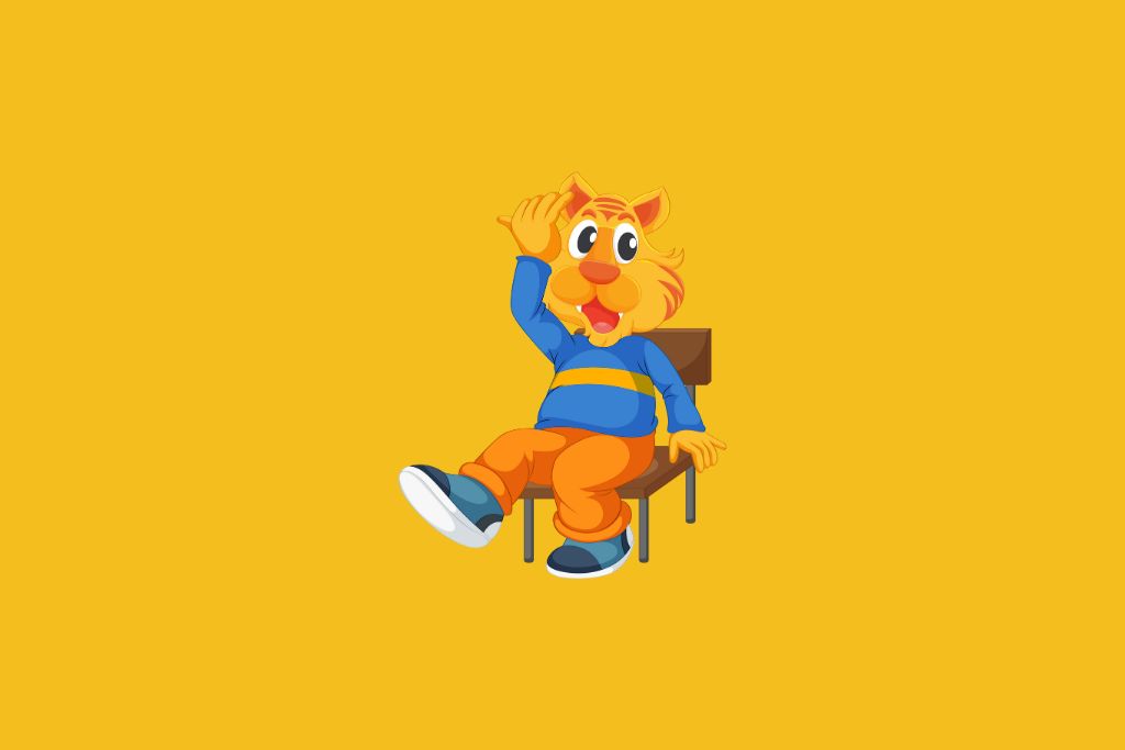 lion sitting on the chair