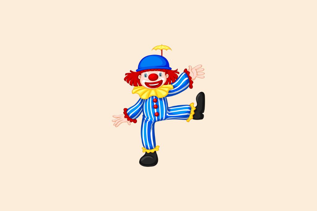 a dancing clown