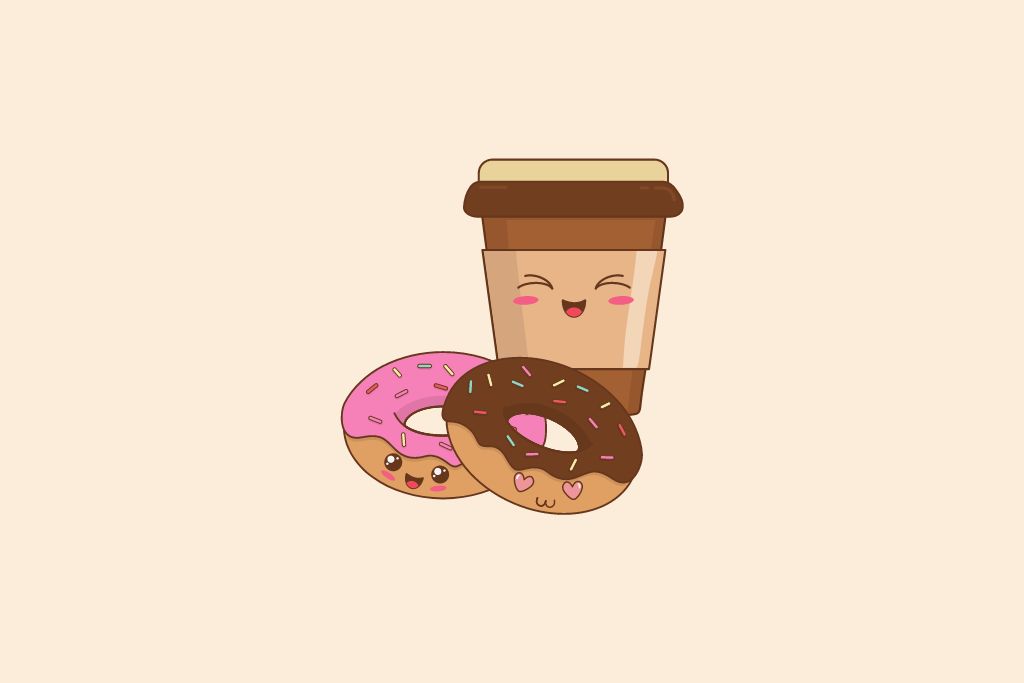 coffee with donuts