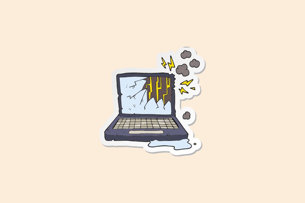 a messy laptop