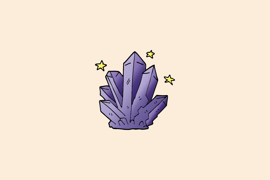 purple shiny crystals