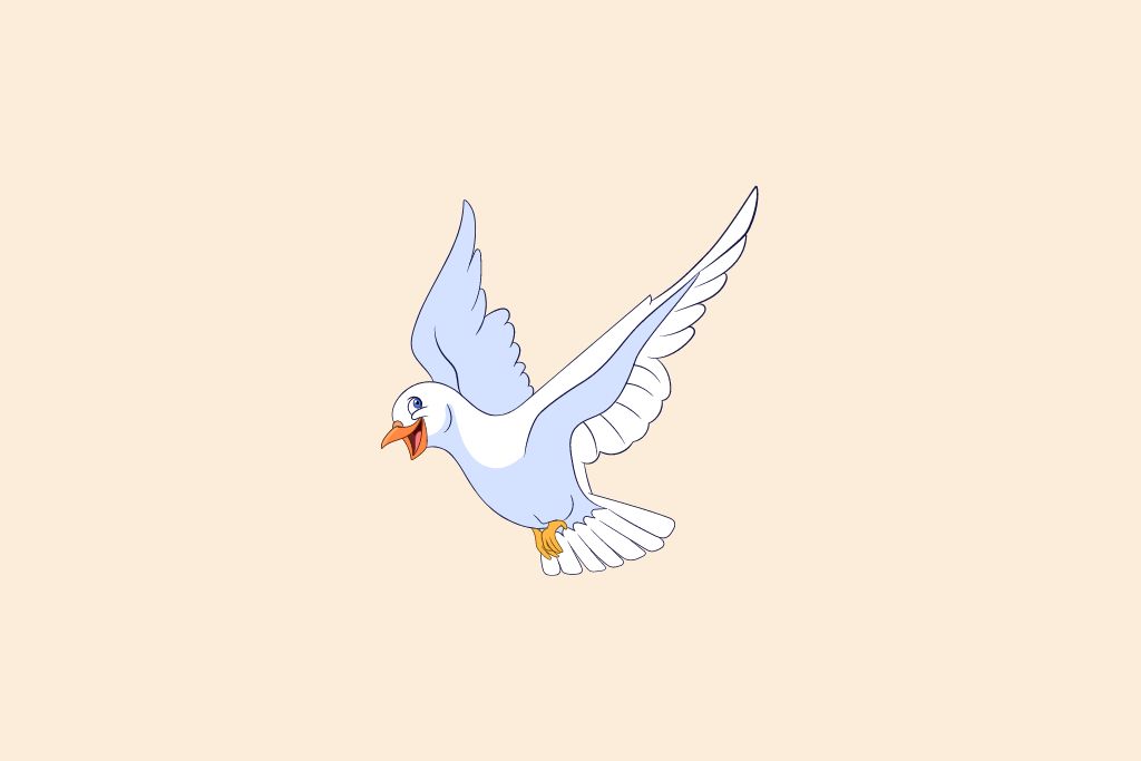 a happy pigeon