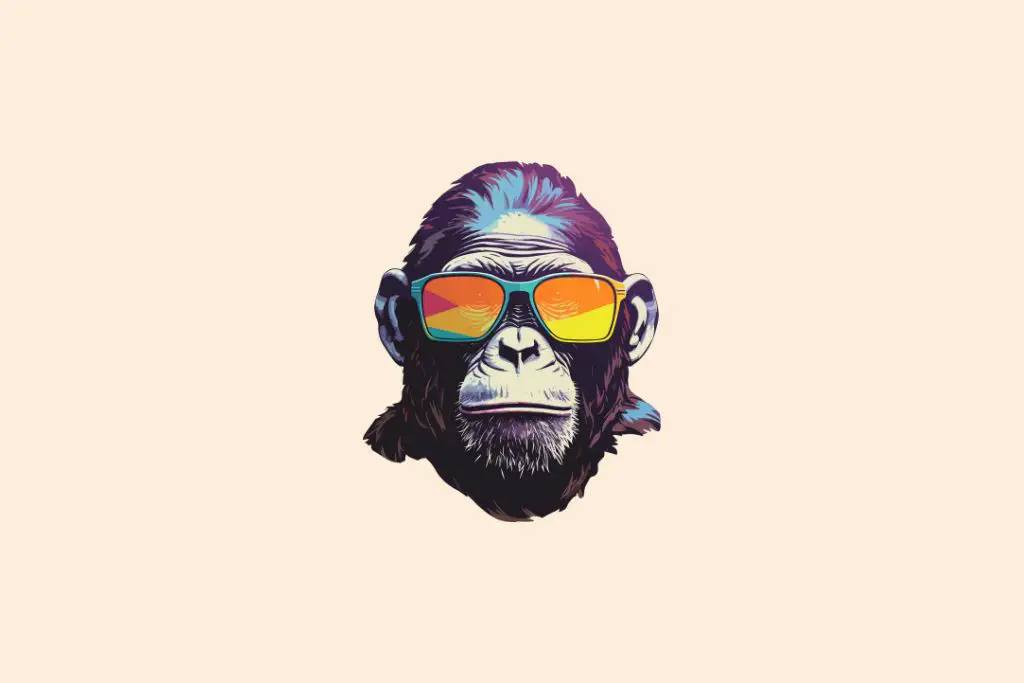 Gorilla wearing glasses