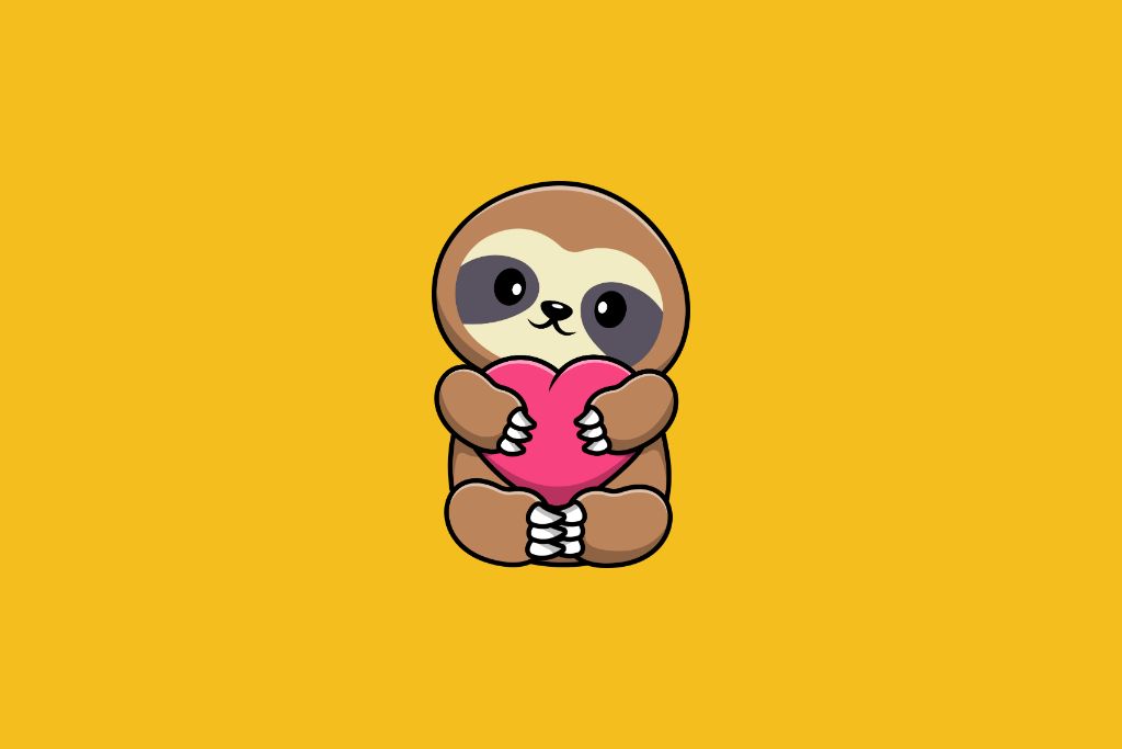 a cute teddy bear carrying a heart