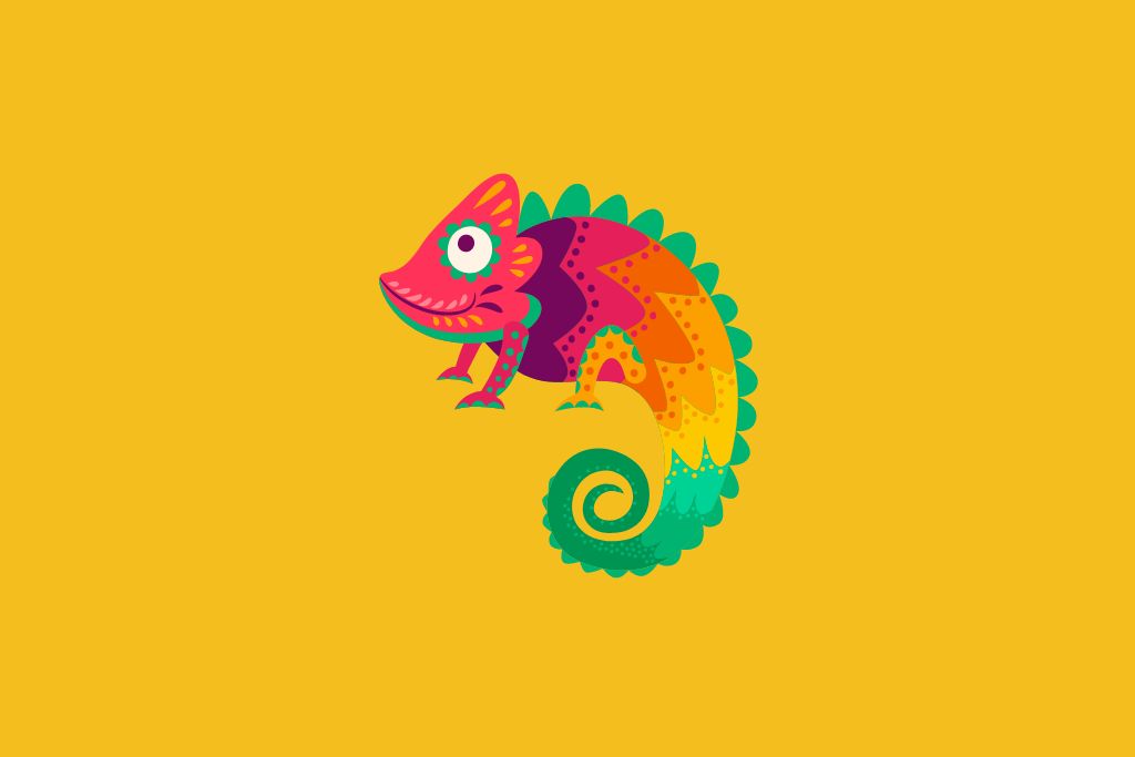 a colorful lizard
