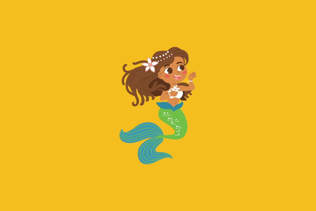 a happy mermaid