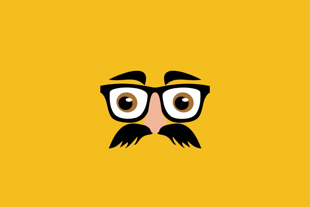 mustache with glasses