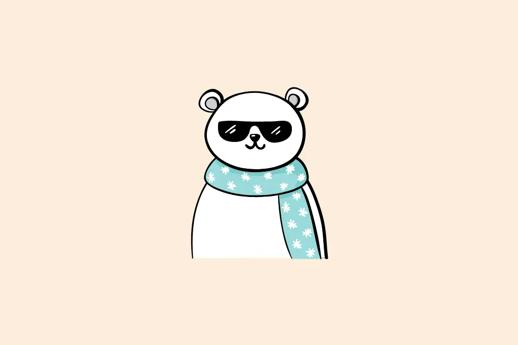 Polar Bear wearing sun glasses