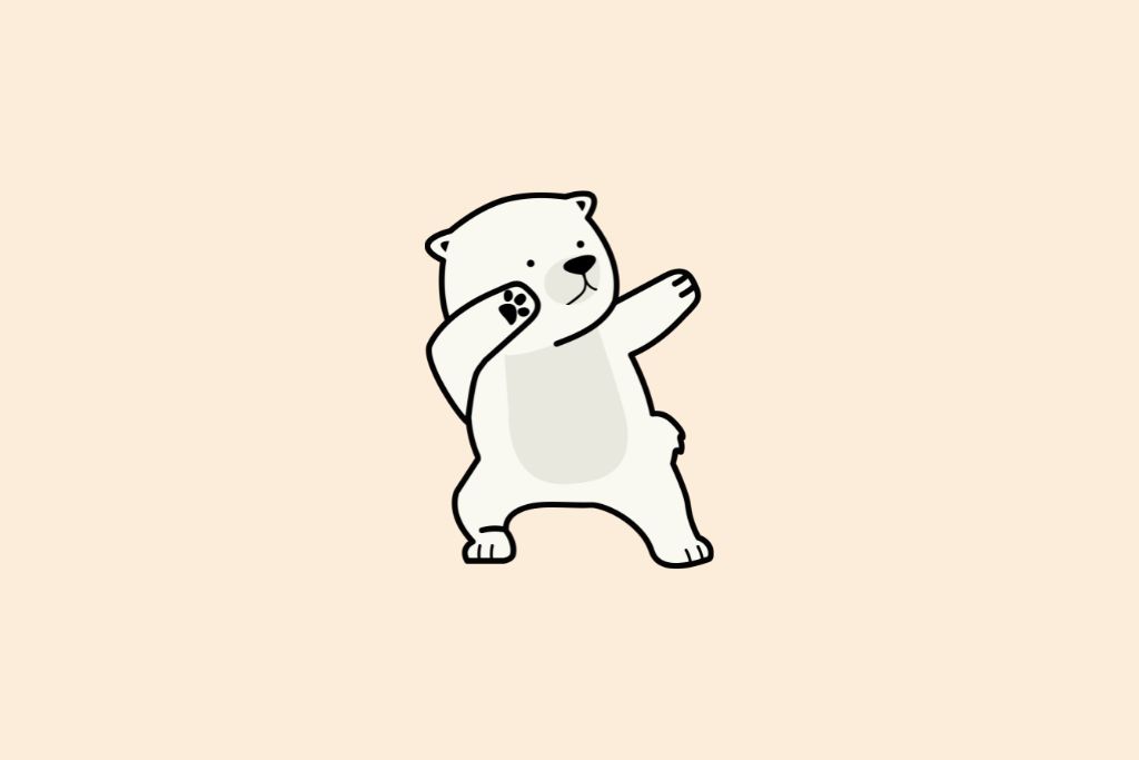 a dancing polar bear