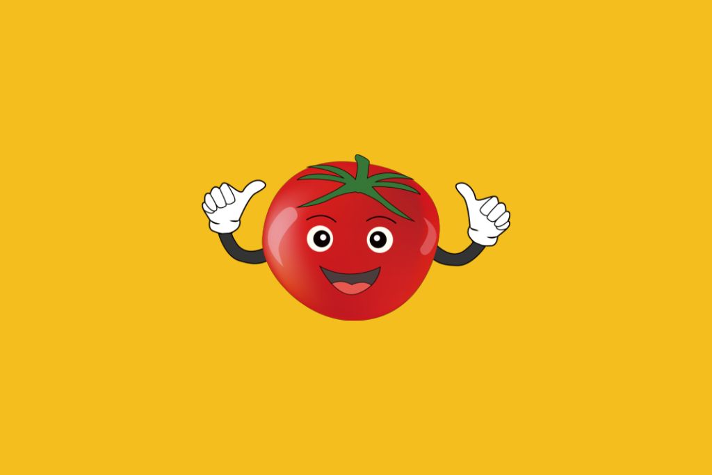 a happy tomato