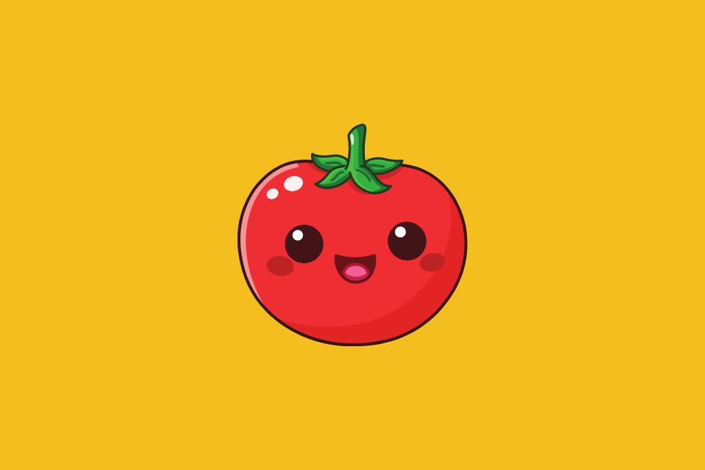 cute smiling tomato