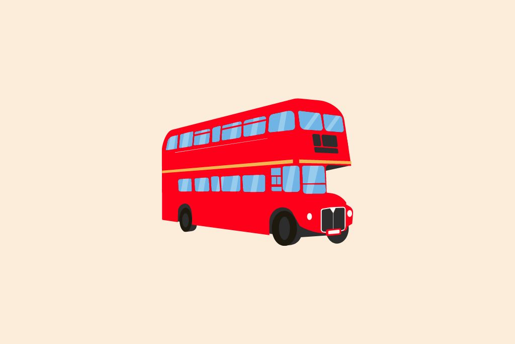a red passenger bus