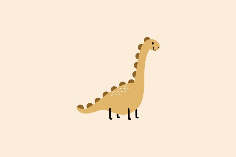 a Dinosaur with a long neck