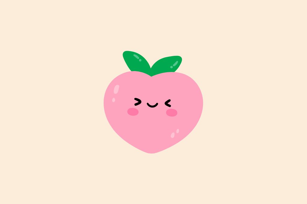 a cute peach